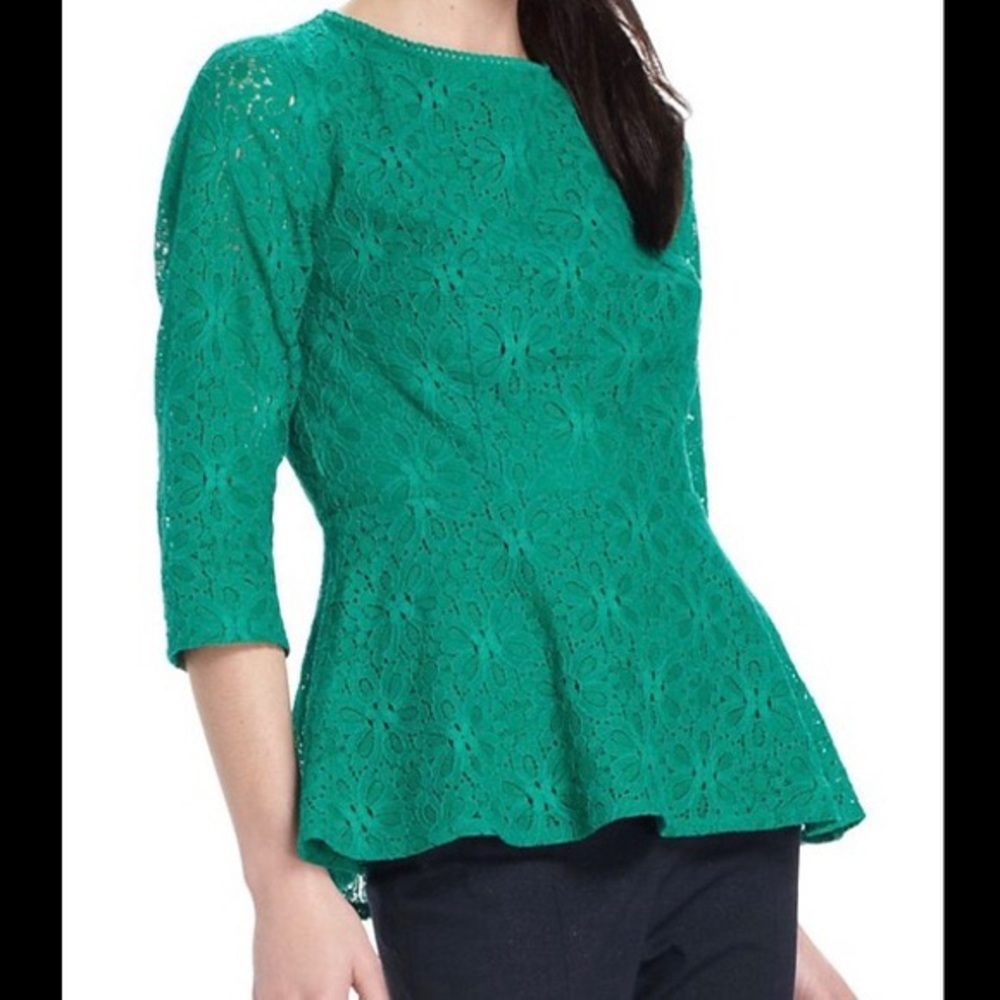 Anthropologie green top